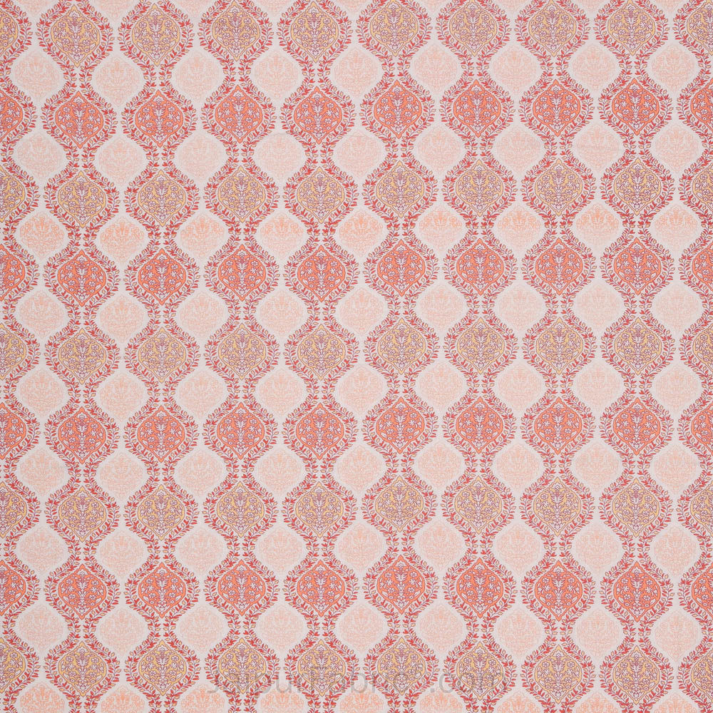Wavy Ethnic Peachy Pink Double Bed Dohar Blanket